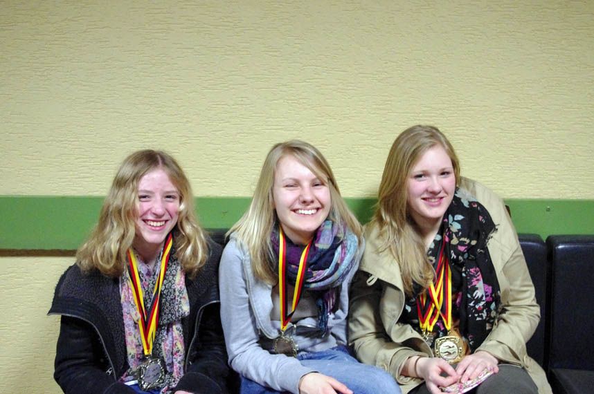 Bronze über 4x50m Lagen in Winterberg (es fehlt Celine Delveaux), Foto: Sascha Burdick