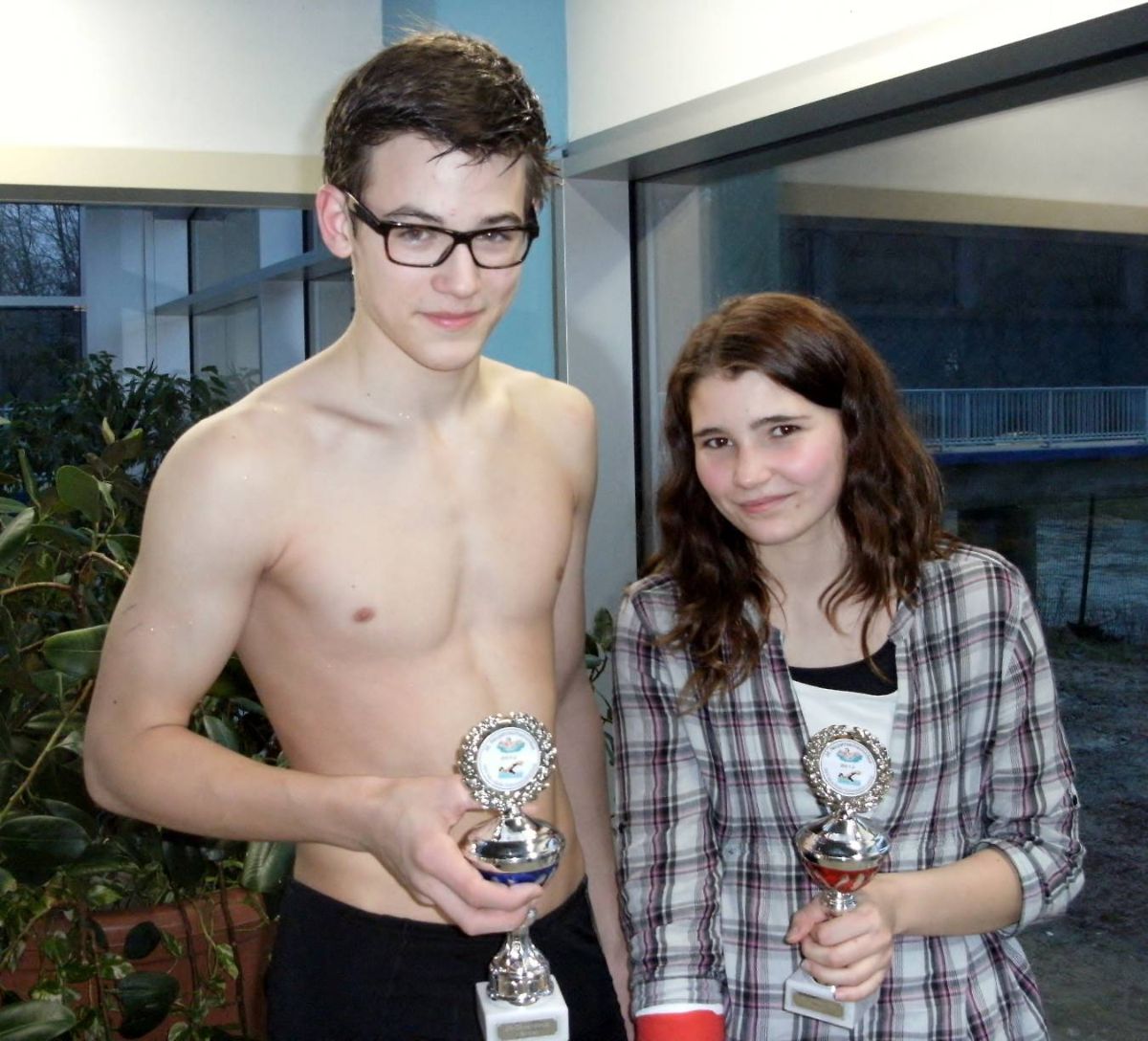 Die Auszeichnung für die beste Einzelleistung (höchste Punktzahl) ging in ihren Jahrgängen an Celine Delveaux und Fritz Schack