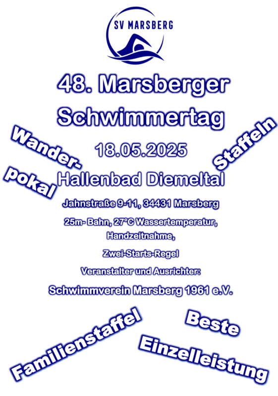 Unterlagen und Online-Protokoll 48. Marsberger Schwimmertag