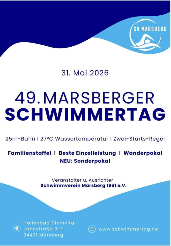 Ausschreibung 49. Marsberger Schwimmertag